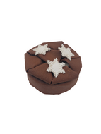 Chocolade taart kerst decoratie