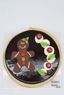 Chocolade taart kerst decoratie