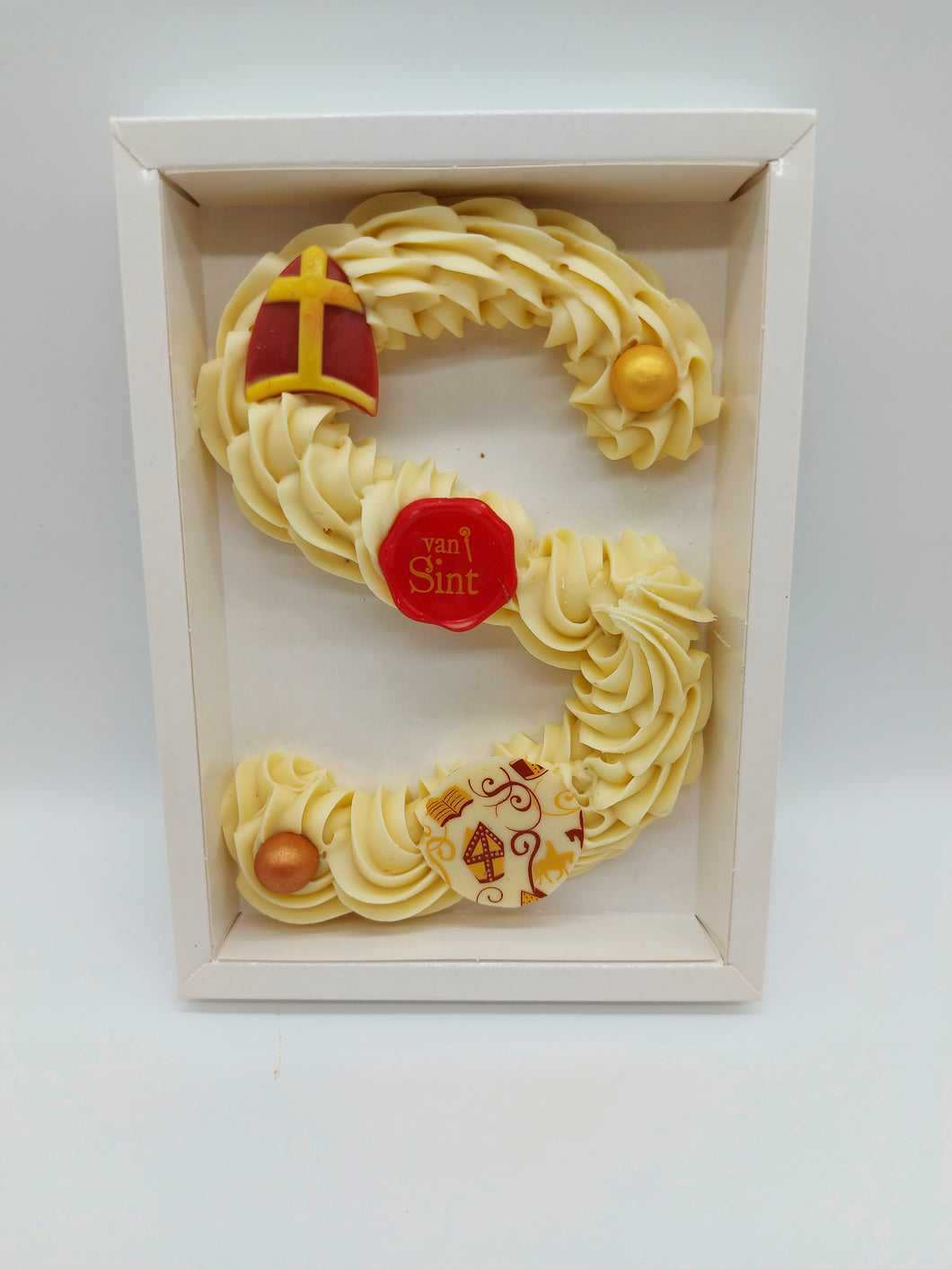 Room chocolade letter wit